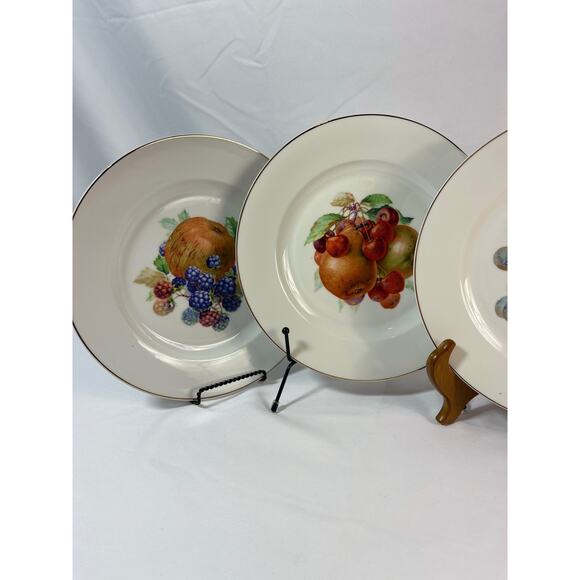 Set of 5 Vintage Czech Bohemia Fruit Plates by J.S. Maier & Co. Poschetzau - Picture 3 of 10